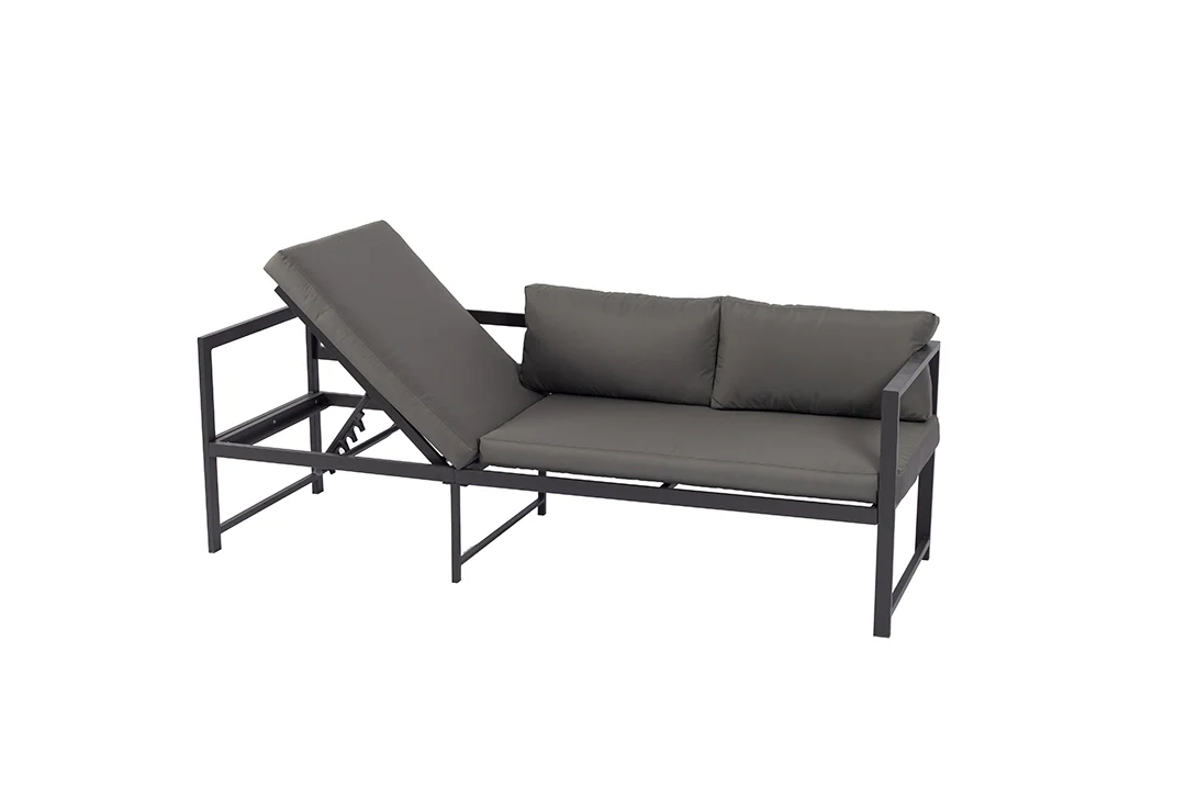Outdoorlounge mit Liegefunktion, Aluminium - Image 2