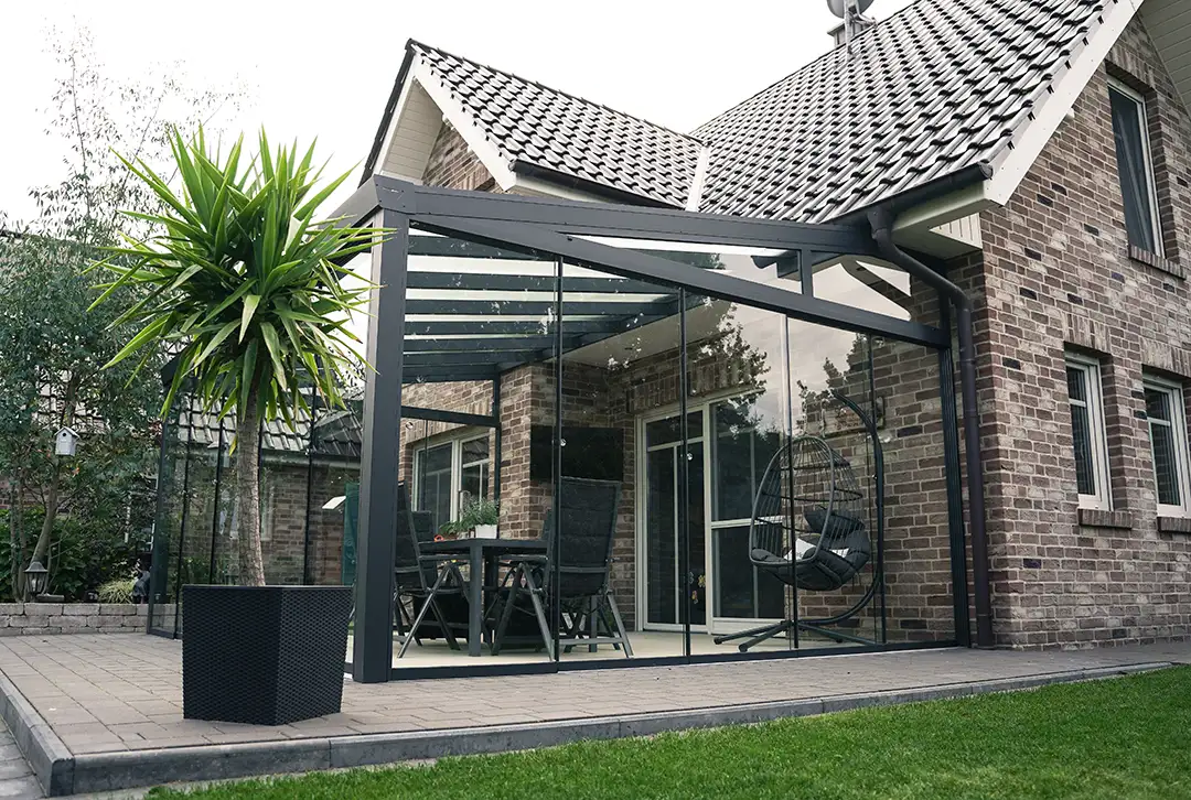 Terrassenüberdachung 5x4m Aluminium Wandanbau, Topseller - Image 7