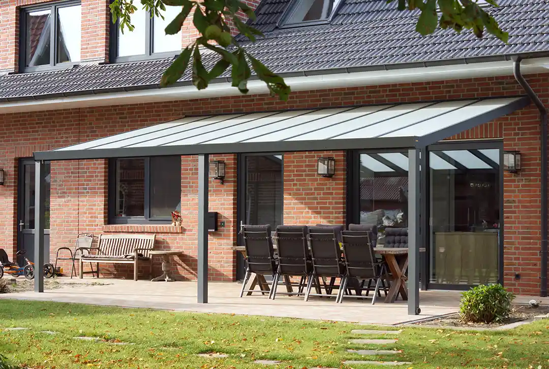 Terrassenüberdachung 5x4m Aluminium Wandanbau, Topseller - Image 6