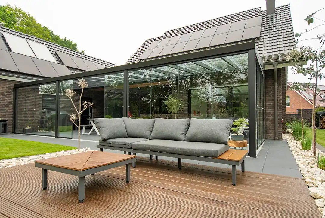 Terrassenüberdachung Aluminium 1000x450cm VSG - Image 10