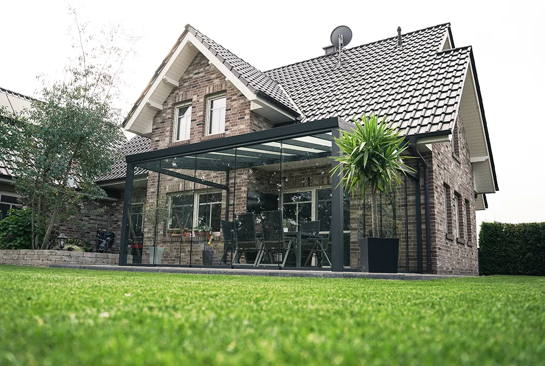 Terrassenüberdachung aus Aluminium für den Wandanbau - Image 5