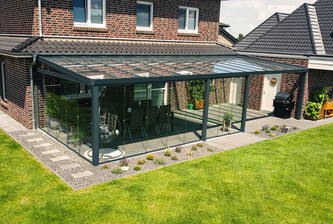 Terrassenüberdachung aus Aluminium für den Wandanbau - Image 23