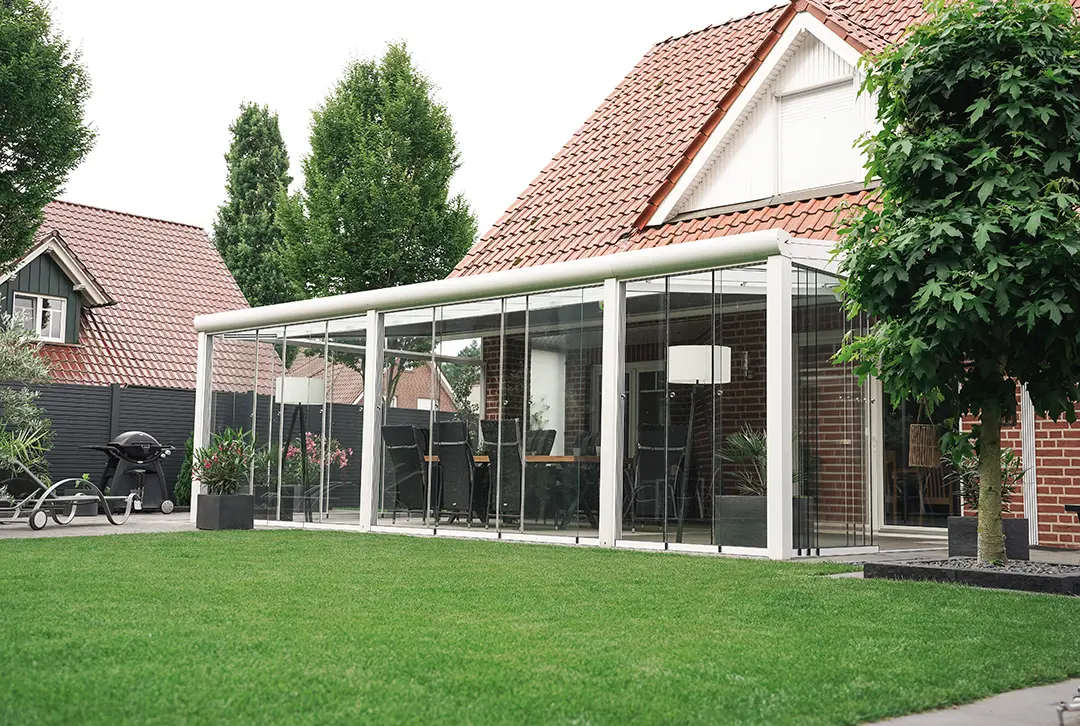 Terrassenüberdachung aus Aluminium für den Wandanbau - Image 3