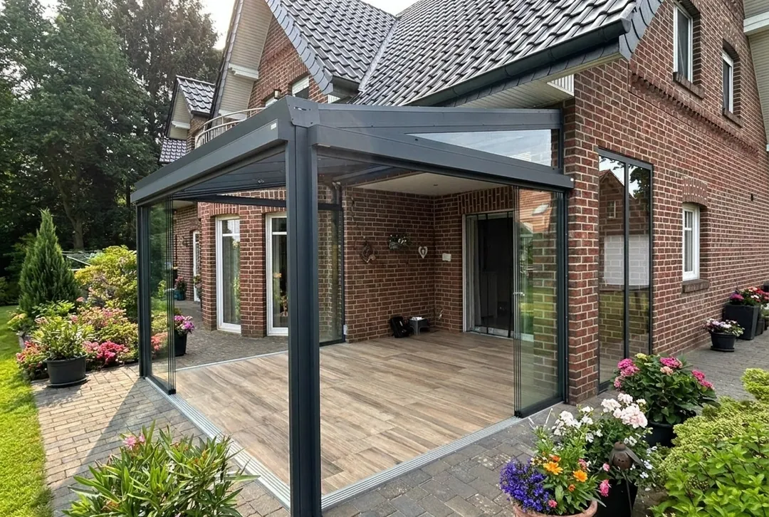 Terrassenüberdachung aus Aluminium für den Wandanbau - Image 4
