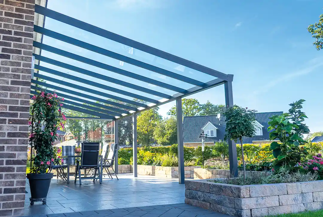 Terrassenüberdachung aus Aluminium für den Wandanbau - Image 9