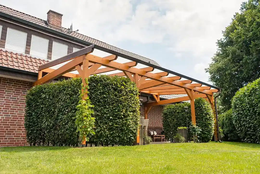 Terrassenüberdachung aus Leimholz, Freistehend - Image 3