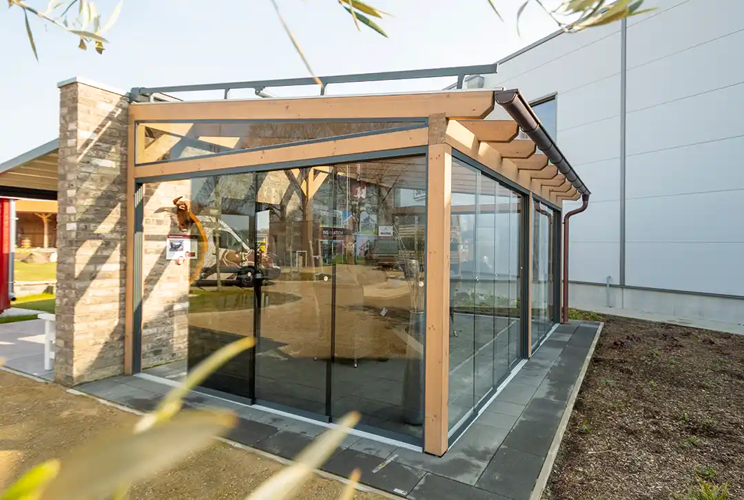 Terrassenüberdachung aus Leimholz, Freistehend - Image 12